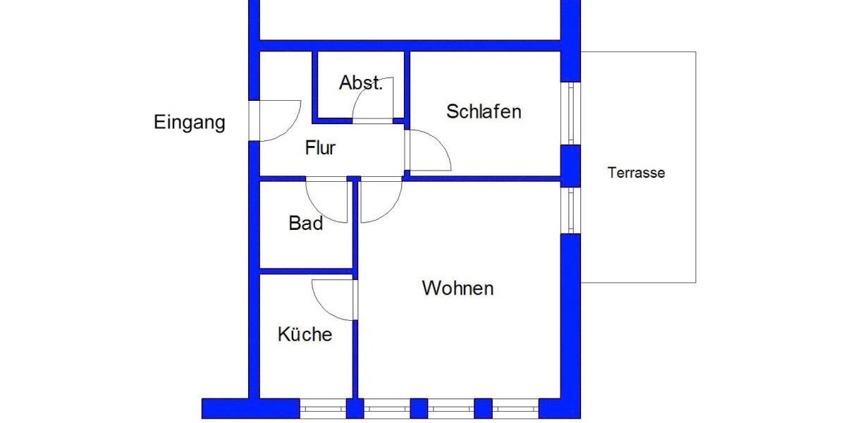 Erdgeschoßwohnung Papenburg - 2 Zimmer, 48 m&sup2;, 475&euro; | Angebot:25545476