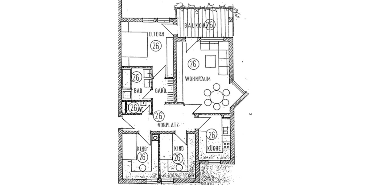 Etagenwohnung Heidenheim an der Brenz - 4 Zimmer, 89 m&sup2;, 890&euro; | Angebot:25589638