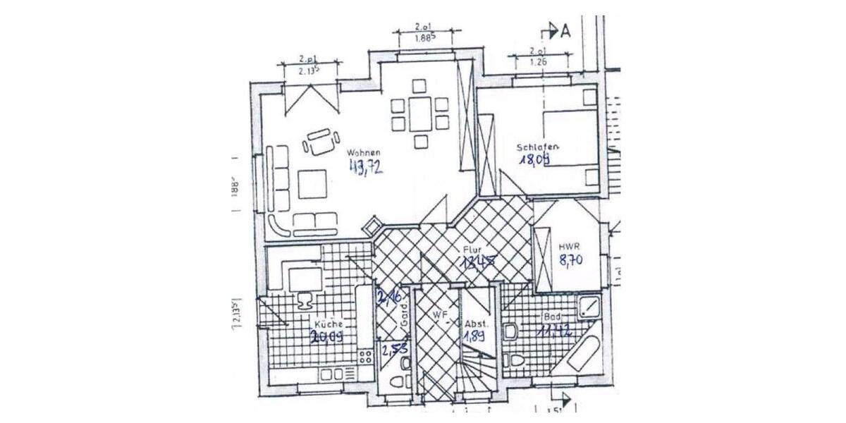 Erdgeschoßwohnung Bohmte - 2 Zimmer, 122 m&sup2;, 889&euro; | Angebot:26125220