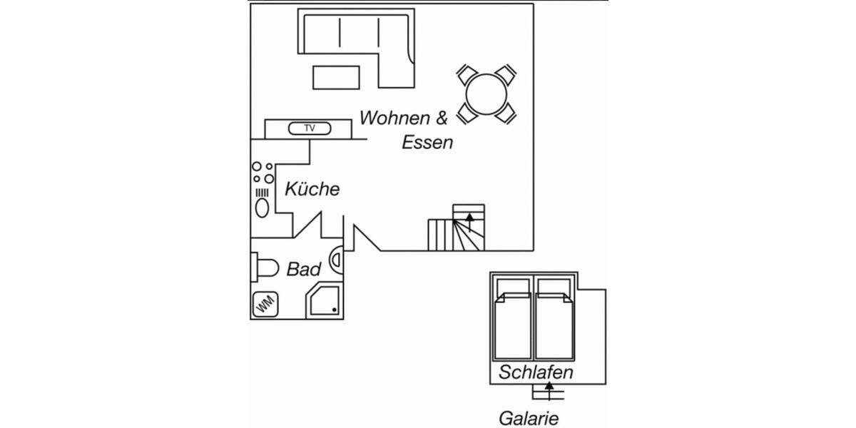 Dachgeschoßwohnung Lübeck Alt-Travemünde / Rönnau - 1.5 Zimmer, 48 m&sup2;, 1.250&euro; | Angebot:24497247