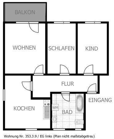 Wohnung 3 Zimmer 01.09.25