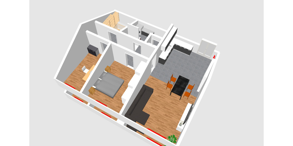 Dachgeschoss Wohnung möbeliert Wohnen auf Zeit 80 qm Neu 3 zimmer