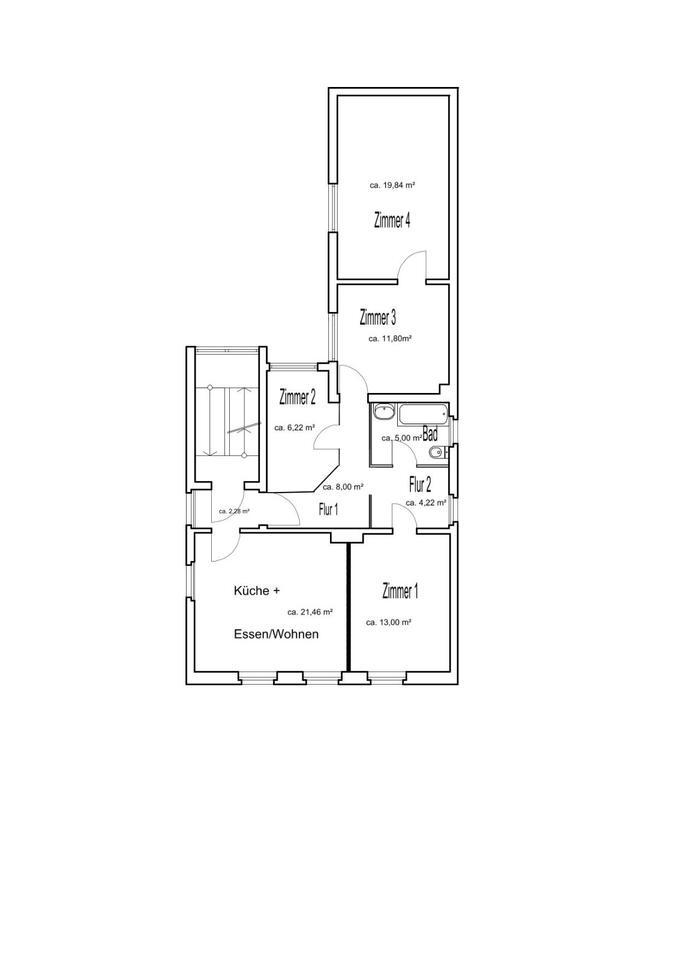 Erstbezug nach Kernsanierung – großzügige 4-Zimmer-Wohnung mit 91 zimmer