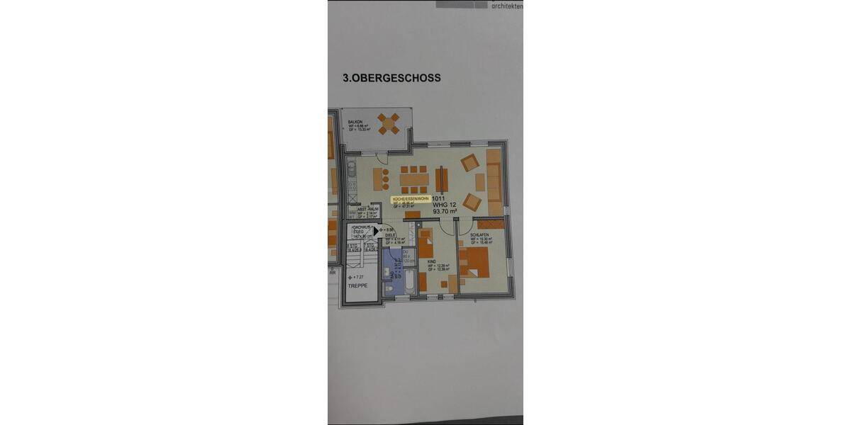 Dachgeschoßwohnung Hechingen - 3 Zimmer, 93 m&sup2;, 1.280&euro; | Angebot:26223620