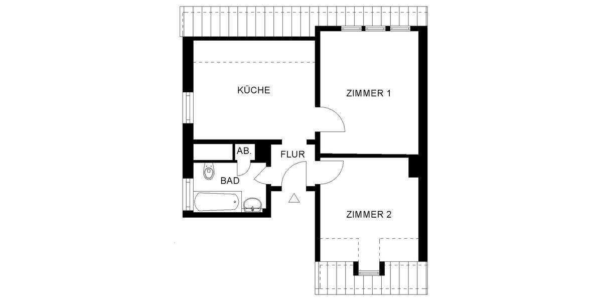 Dachgeschoßwohnung Lennestadt - 2 Zimmer, 42 m&sup2;, 223&euro; | Angebot:26444014