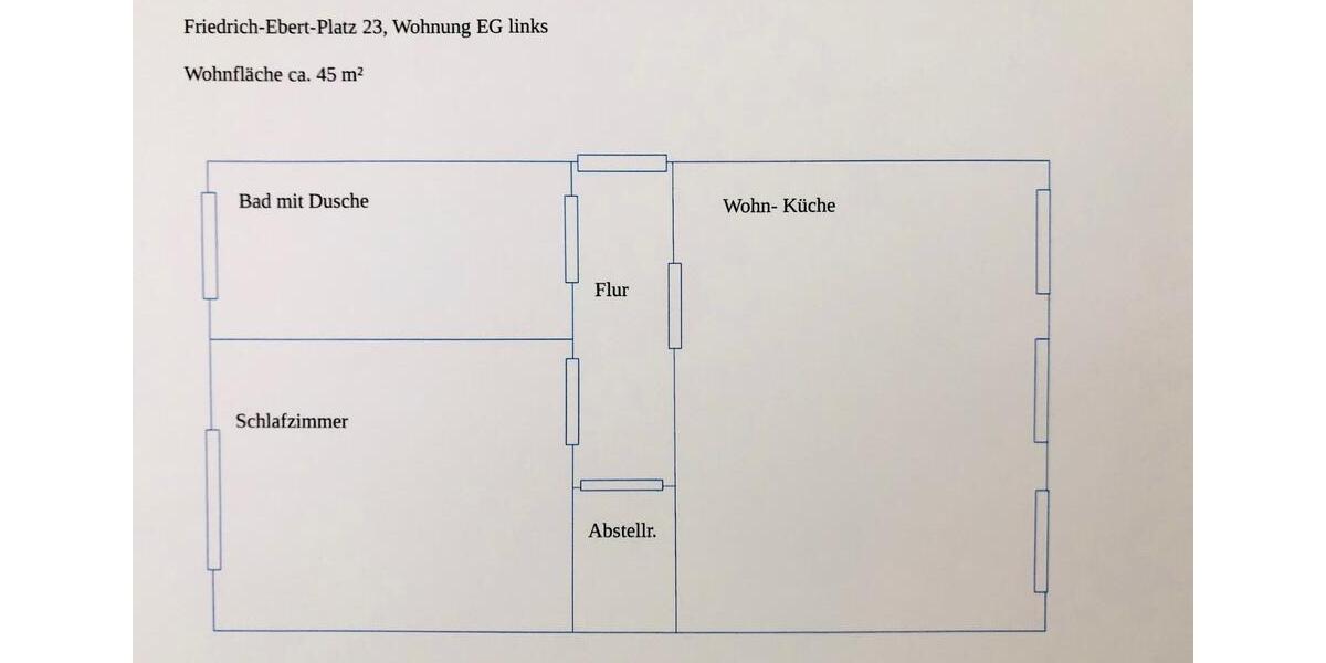 Erdgeschoßwohnung Oberharz am Brocken Benneckenstein - 2 Zimmer, 45 m&sup2;, 330&euro; | Angebot:25233635