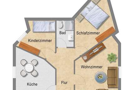 Wohnung zum Mieten in Essen 359 € 60.17 m² 3 zimmer