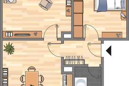 Wohnung Dortmund Brackel - 2 Zimmer, 51 m&sup2;, 467&euro; | Angebot:25043858