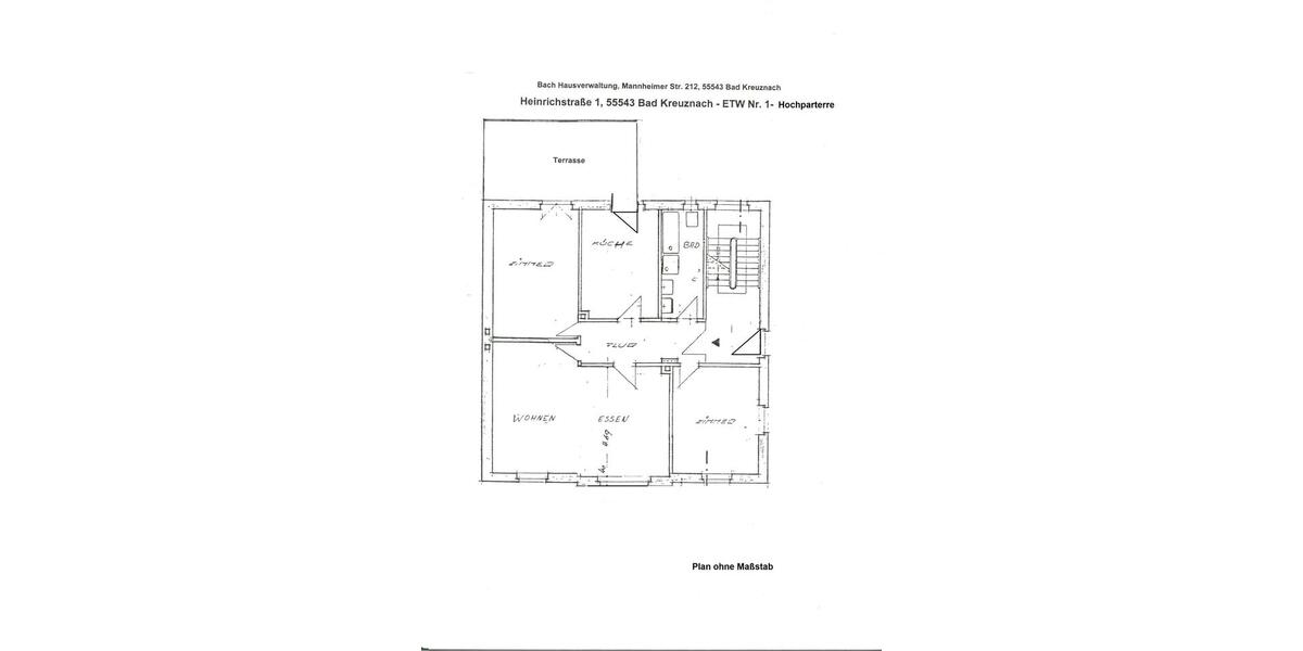 Etagenwohnung Bad Kreuznach Bad Münster am Stein-Ebernburg - 3 Zimmer, 112 m&sup2;, 1.095&euro; | Angebot:26442758