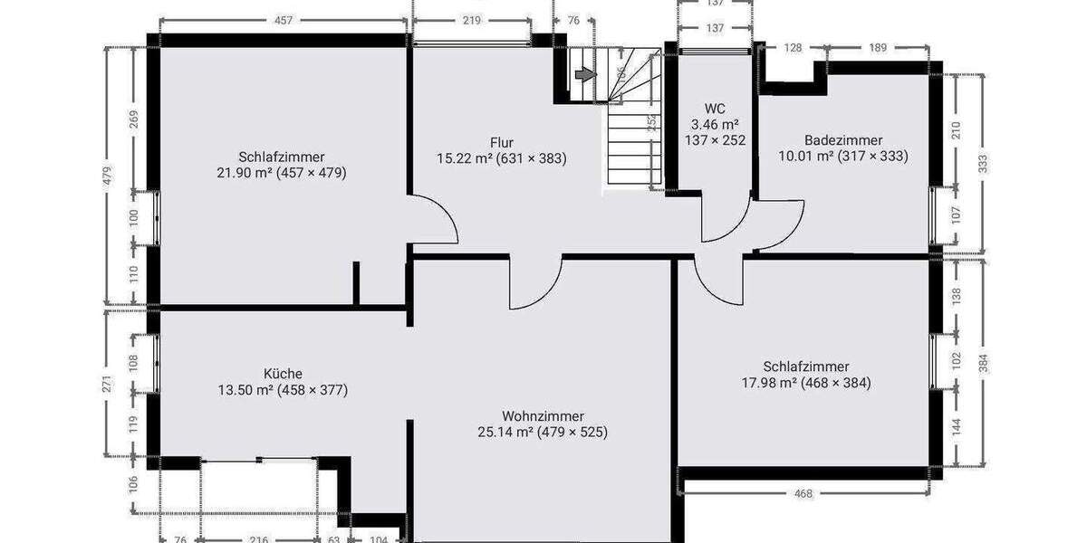 Etagenwohnung Aach - 3 Zimmer, 107 m&sup2;, 1.500&euro; | Angebot:26740574