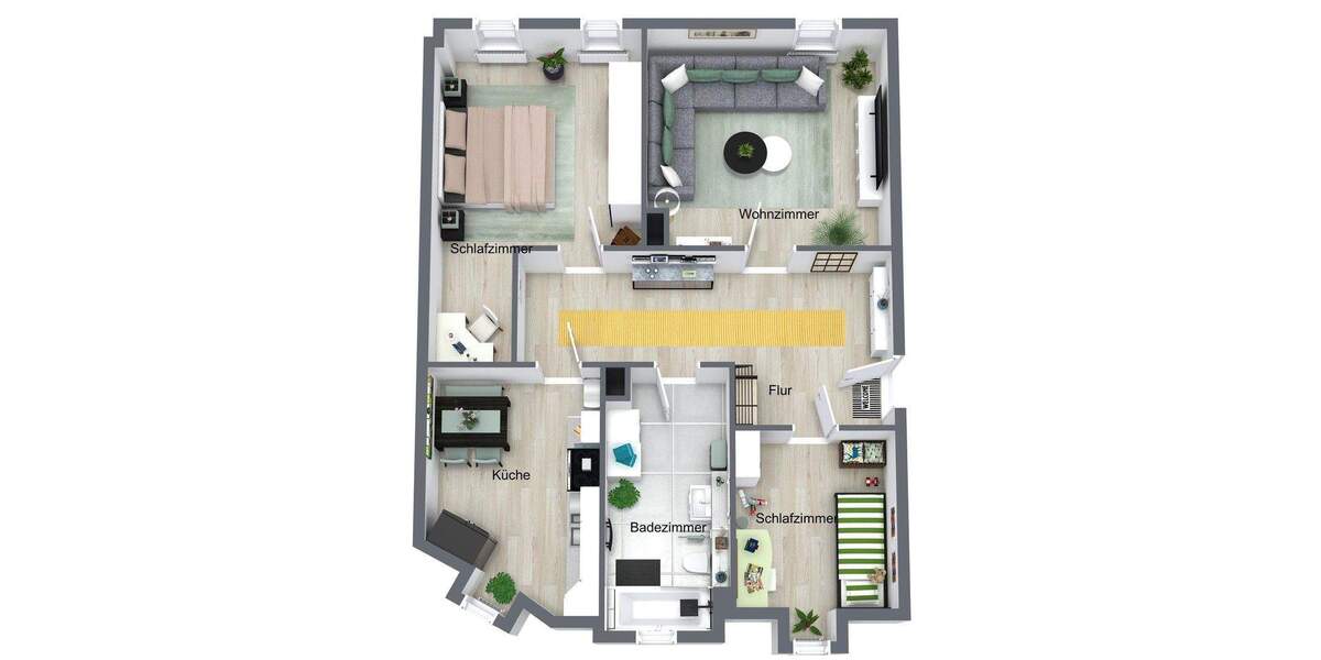 Etagenwohnung Meerane Seiferitz - 3 Zimmer, 84 m&sup2;, 600&euro; | Angebot:25799994