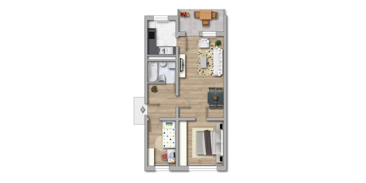 Etagenwohnung Freiberg Freiberg West - 3 Zimmer, 57 m&sup2;, 370&euro; | Angebot:26741623
