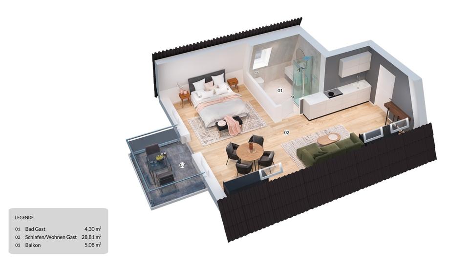 Etagenwohnung Neuenhaus - 2 Zimmer, 68 m&sup2;, 905&euro; | Angebot:20969712