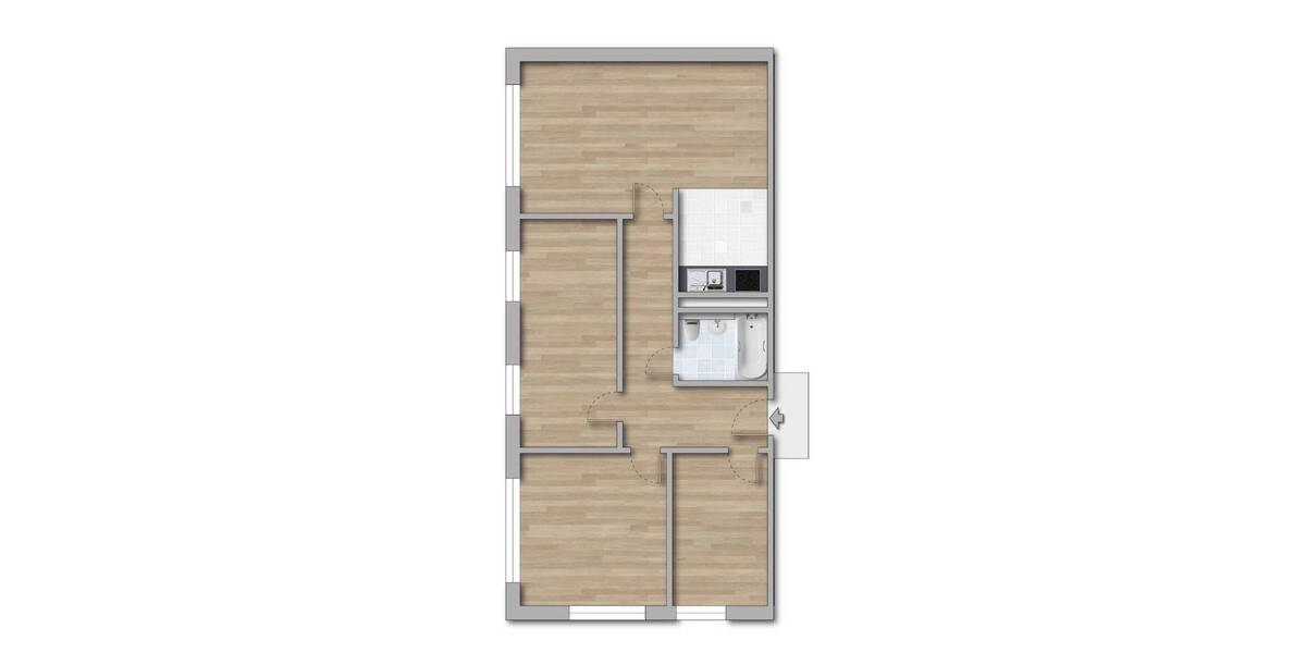 Etagenwohnung Gotha Gotha West - 4 Zimmer, 70 m&sup2;, 420&euro; | Angebot:26841872