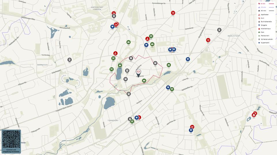 Erdgeschoßwohnung Hamburg Wandsbek - 2 Zimmer, 62 m&sup2;, 1.200&euro; | Angebot:26005687