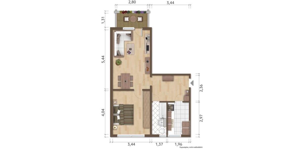 Etagenwohnung Hoyerswerda - 2 Zimmer, 52 m&sup2;, 375&euro; | Angebot:26519799