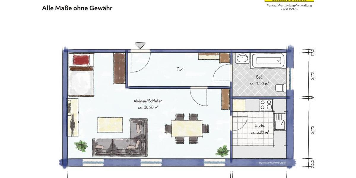 Etagenwohnung Bad Muskau - 1 Zimmer, 49 m&sup2;, 278&euro; | Angebot:24752106