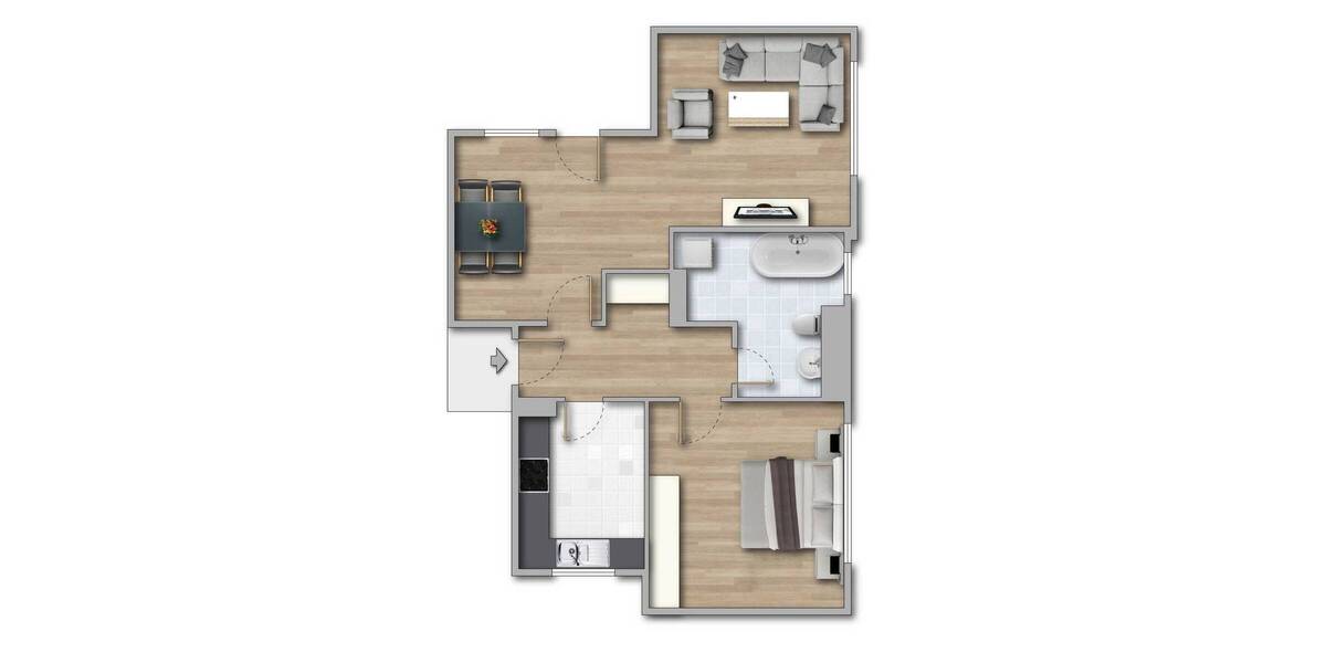 Etagenwohnung Naumburg (Saale) Bad Kösen - 2 Zimmer, 58 m&sup2;, 379&euro; | Angebot:26804978