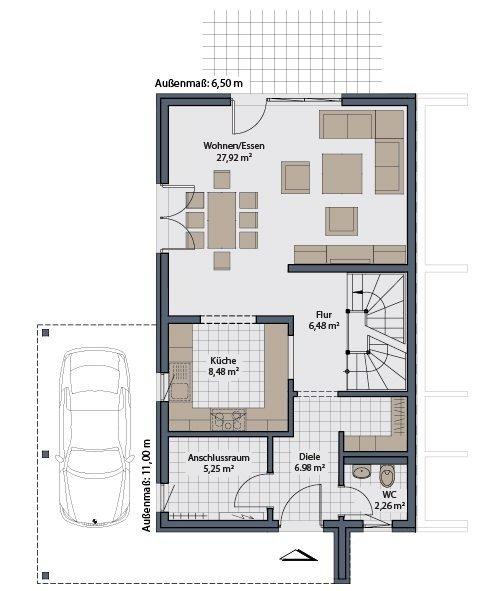 Doppelhaushälfte Stutensee - 4 Zimmer, 115 m&sup2;, 2.120&euro; | Angebot:26678602