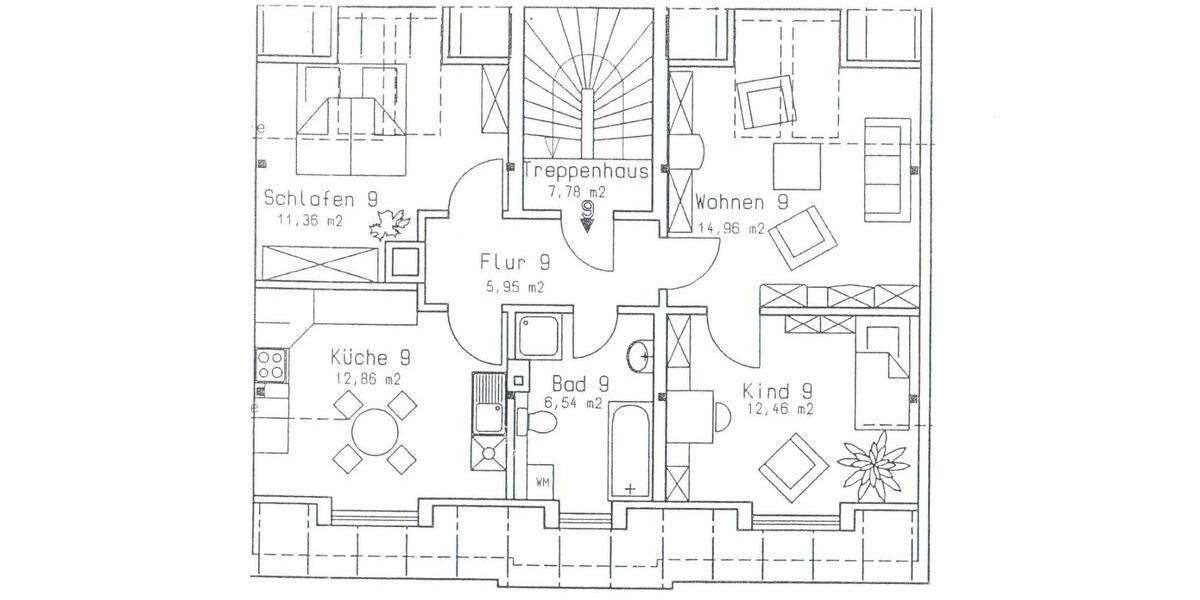 Dachgeschoßwohnung Weißenfels - 3 Zimmer, 67 m&sup2;, 380&euro; | Angebot:24611754