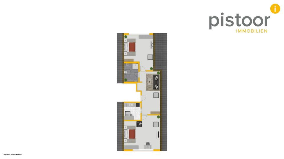 Dachgeschoßwohnung Edewecht - 2 Zimmer, 57 m&sup2;, 590&euro; | Angebot:26444280