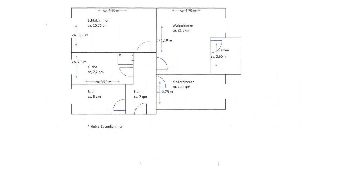 Etagenwohnung Pinneberg - 3 Zimmer, 72 m&sup2;, 1.300&euro; | Angebot:26611988