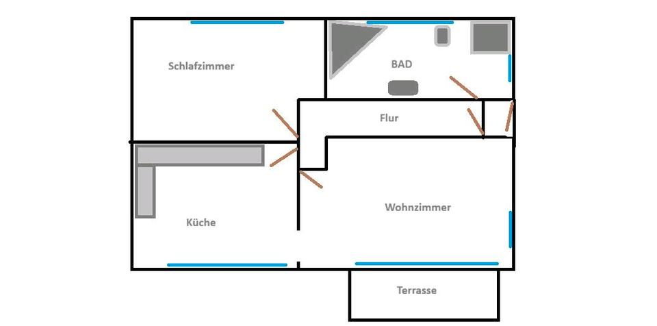 Erdgeschoßwohnung Oyten - 1 Zimmer, 70 m&sup2;, 650&euro; | Angebot:25963588
