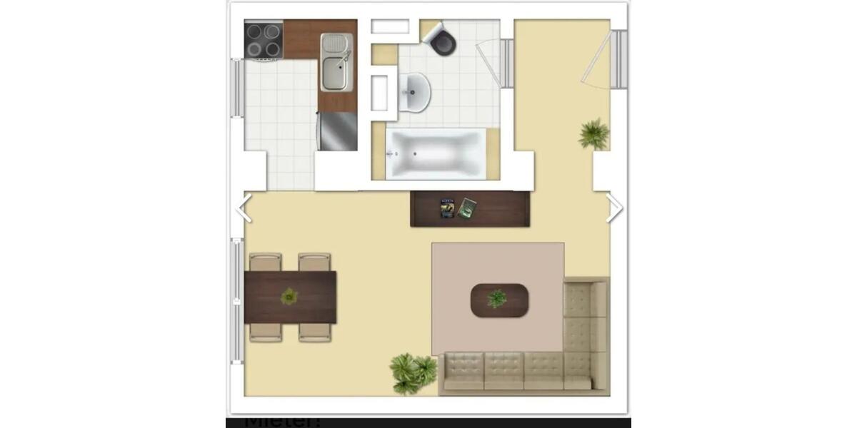 Etagenwohnung Altenburg - 1 Zimmer, 30 m&sup2;, 270&euro; | Angebot:23792760