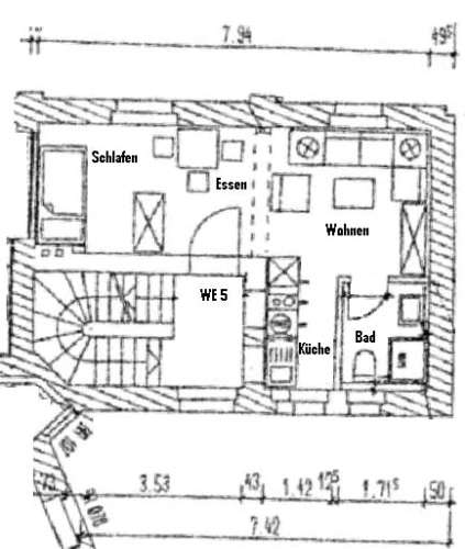 Wohnung zum Mieten in Halle 320 € 32.6 m² 1 zimmer