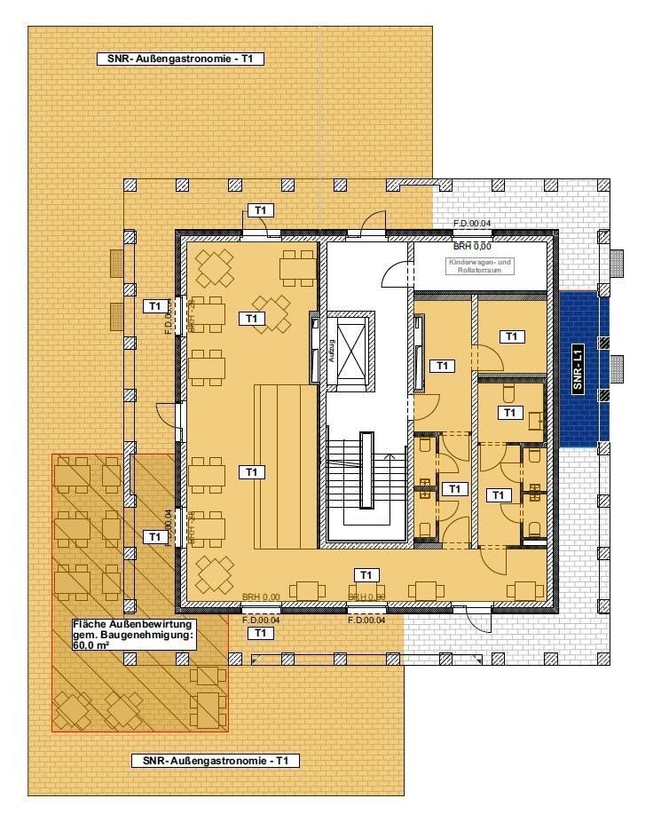 Attraktive Fläche für BäckereiCafé in Schweinfurt, Bellevue zimmer