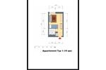 Etagenwohnung Münster Gievenbeck - 1 Zimmer, 19 m&sup2;, 425&euro; | Angebot:26621336