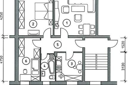 Wohnung Gröditz - 3 Zimmer, 65 m&sup2;, 370&euro; | Angebot:25783865