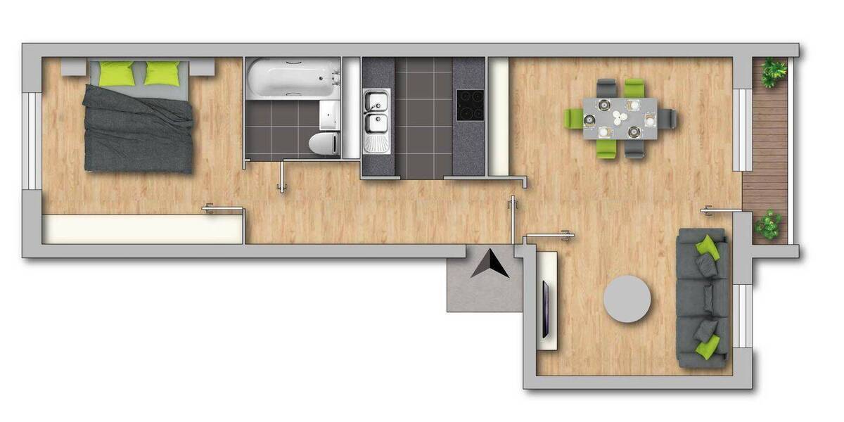 Etagenwohnung Eisenach Stregda - 2 Zimmer, 58 m&sup2;, 449&euro; | Angebot:26108004