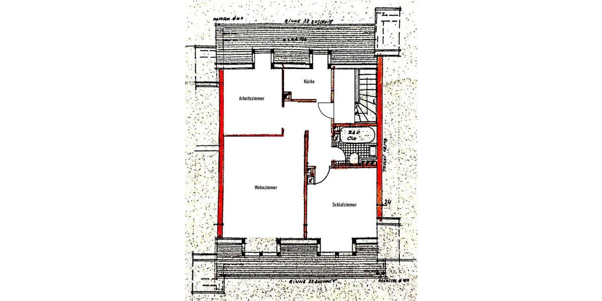 Etagenwohnung Nürnberg St Leonhard - 3 Zimmer, 50 m&sup2;, 550&euro; | Angebot:26261198