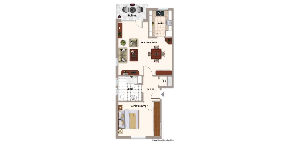Erdgeschoßwohnung Staßfurt Atzendorf - 2 Zimmer, 60 m&sup2;, 329&euro; | Angebot:26146145