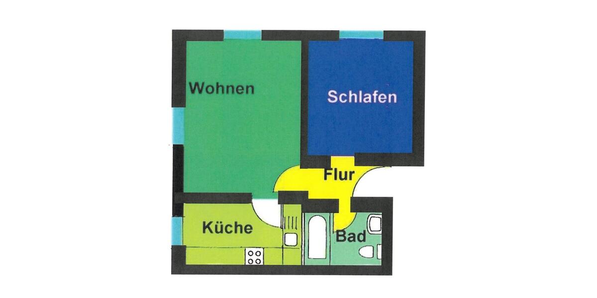 2 Raumwohnung im Salzatal OT Bennstedt 2 zimmer