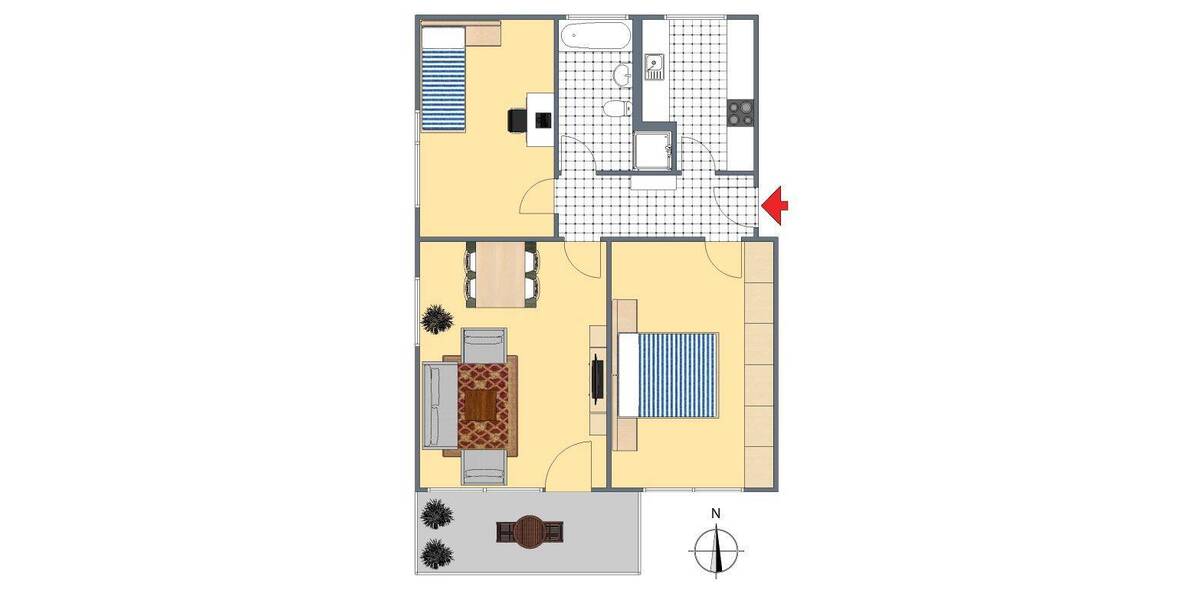 Etagenwohnung Stuttgart Stammheim - 3 Zimmer, 77 m&sup2;, 1.170&euro; | Angebot:26627322