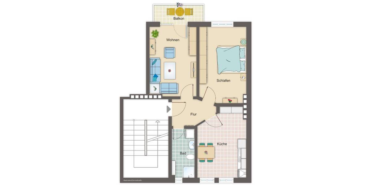 Etagenwohnung Bremerhaven Lehe - 2 Zimmer, 61 m&sup2;, 415&euro; | Angebot:26162016