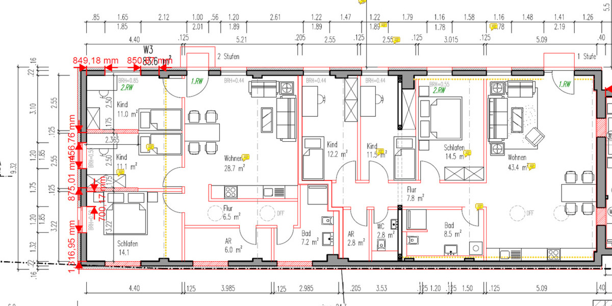 Etagenwohnung Einhausen - 4 Zimmer, 100 m&sup2;, 980&euro; | Angebot:26751913