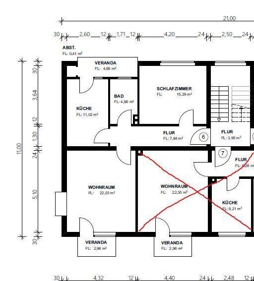 Etagenwohnung Pforzheim Nordstadt - 2 Zimmer, 63 m&sup2;, 510&euro; | Angebot:26083056