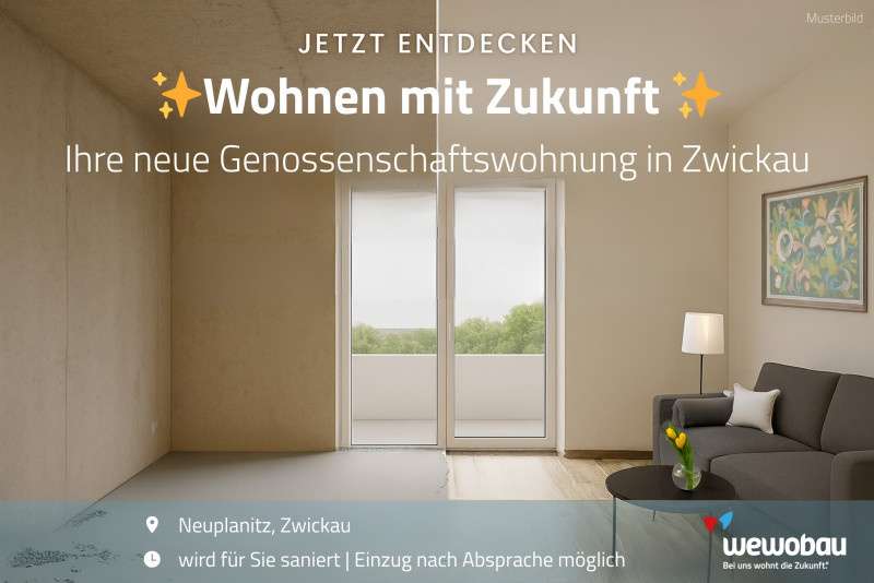 Wohnung zum Mieten in Zwickau 361,80 € 54 m² 2 zimmer
