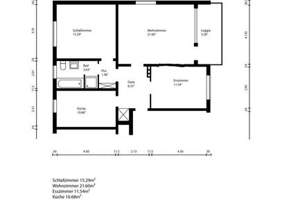 Wohnung Bielefeld Heepen - 3 Zimmer, 78 m&sup2;, 800&euro; | Angebot:26038740