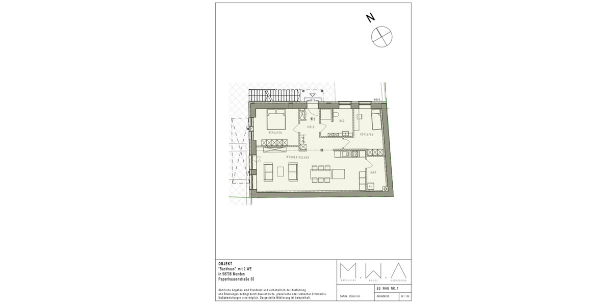 Erdgeschoßwohnung Menden (Sauerland) - 3 Zimmer, 93 m&sup2;, 1.118&euro; | Angebot:26056096