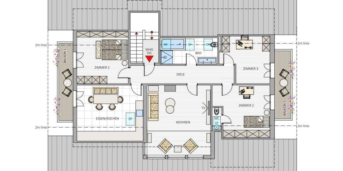 Helle 4-Zimmer-Dachgeschosswohnung in Seenähe 4 zimmer