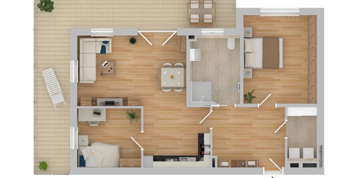 Etagenwohnung Grassau Kucheln - 3 Zimmer, 95 m&sup2;, 1.485&euro; | Angebot:26474810