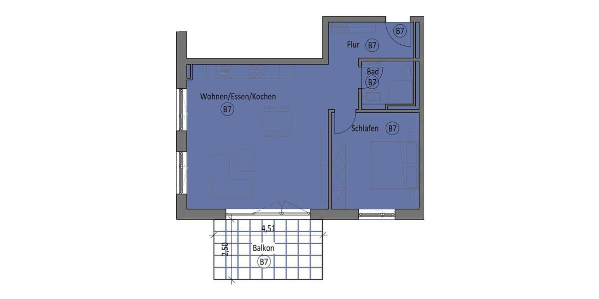 Etagenwohnung Hohentengen Ortsbereich - 2 Zimmer, 67 m&sup2;, 645&euro; | Angebot:24738955