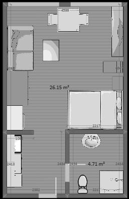 Etagenwohnung Nürnberg Hasenbuck - 1 Zimmer, 30 m&sup2;, 790&euro; | Angebot:26481294