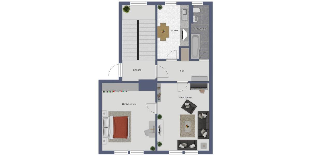 Etagenwohnung Magdeburg Neue Neustadt - 2 Zimmer, 47 m&sup2;, 375&euro; | Angebot:26681743
