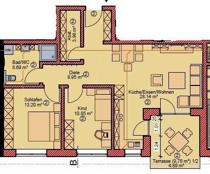 Erstvermietung 3-Zimmer-Neubauwohnung Parkstetten 3 zimmer
