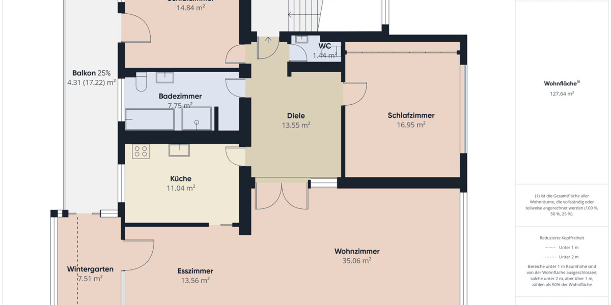 Etagenwohnung Cuxhaven - 3 Zimmer, 127 m&sup2;, 1.050&euro; | Angebot:26486373